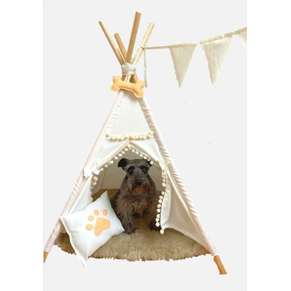 Casita Para Mascota Perro Gato Teepee Tipi Tienda Con Camita