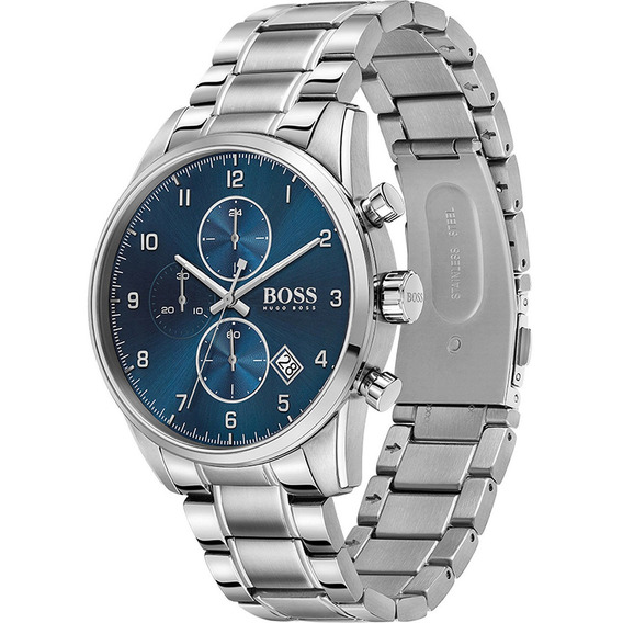 Reloj Hugo Boss Skymaster 1513784 De Acero Inox. Para Hombre