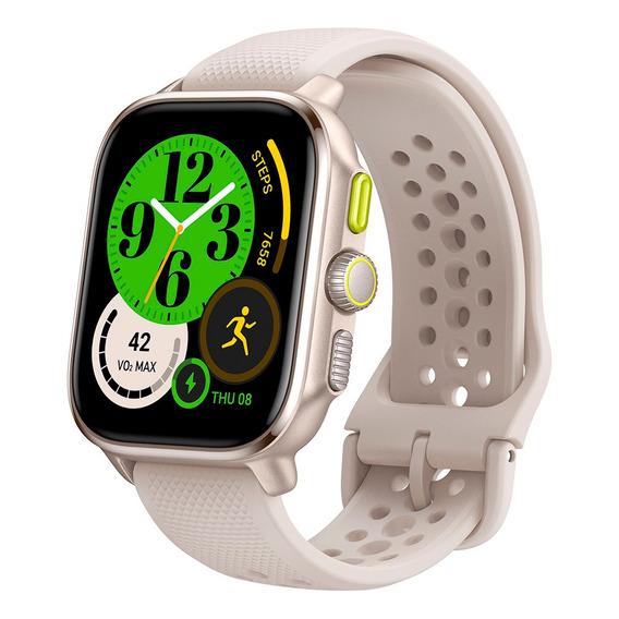 Reloj Inteligente Smartwatch Amazfit Cheetah Square Gps Caja Crema Correa Crema Bisel Crema