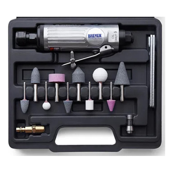 Kit Amoladora Recta Neumatica Bremen 16 Pz P/matriceria 3030