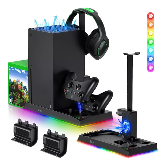 Rgb Charging Stand Fan For Xbox Series X Console Controller