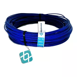 Arame Plastificado Pvc Artesanato Azul Fio 16 2,40mm - 1kg