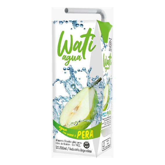 Wati Agua Saborizada De Pera X200ml - Libre De Sellos -