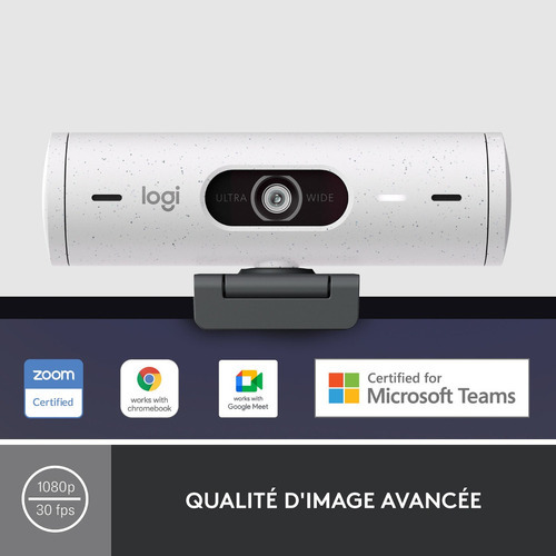 Camara Web Brio 500 Hd 1080p Con Corrección De Iluminación Color Blanco