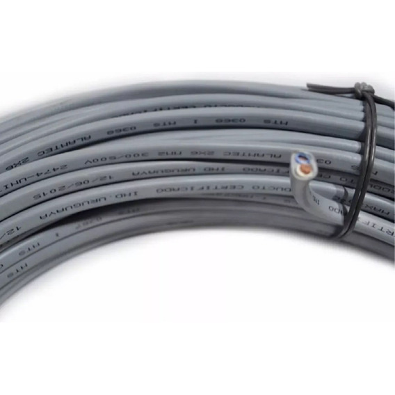 Cable Super Plastico Ute Entrada Luz  40 Mts  2x6 - Tyt