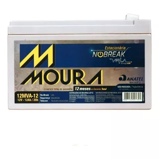 Bateria Nobreak 12v 12ah Vrla Ups Segurança Alarme Central