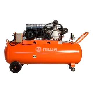 Compresor De Aire Eléctrico Niwa Acw-200 Trifásico 200l 4hp 380v Naranja