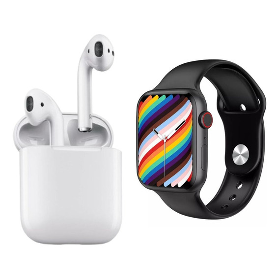 Auriculares Inalámbricos Blancos + Smartwatch Reloj W26+