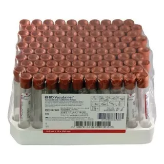 Tubo Tampa Vermelha Coleta Sangue Prp I-prf 10ml Cx 100 Bd