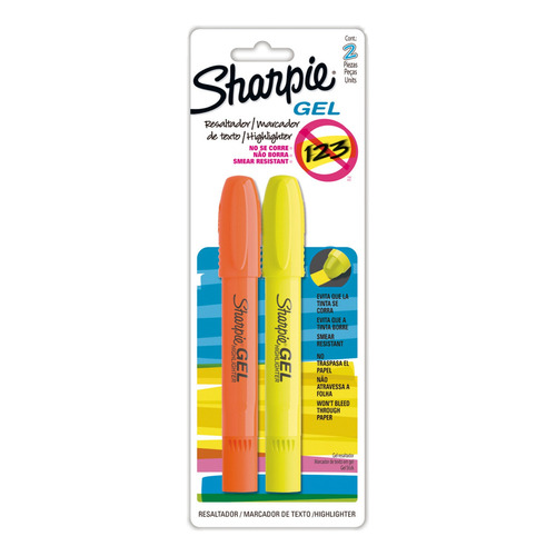 Marcatextos Sharpie Gel Highlighter 1 Blister Con 2 Pzas