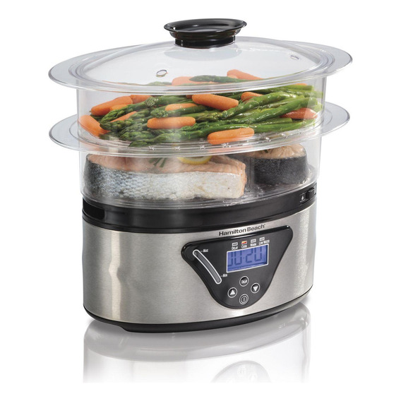 Vaporera Digital Alimentos 5.2l Plata 37530z Hamilton Beach Color Plateado