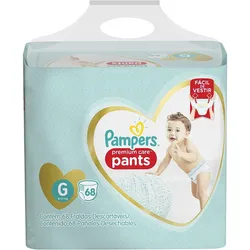 Pampers care pants fraldas descartáveis infantil premium tamanho g 68 unidades no Mercado Livre com oferta e cupom de desconto