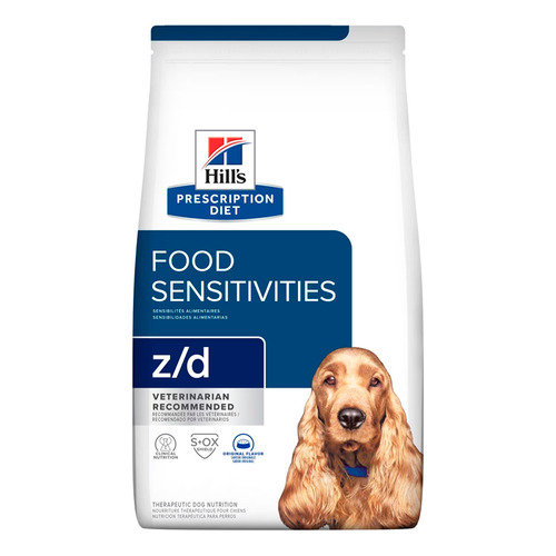 Alimento Hill's Prescription Diet Skin/Food Sensitivities z/d para perro de raza  pequeña mediana y grande sabor mix en bolsa de 8lb