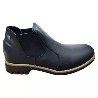 Borcego Bota Elastico Cuero Bando Hombre