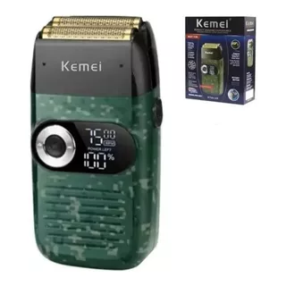 Máquina De Afeitar Profesional Kemei Km-2027, Color Verde Oscuro, 110 V/220 V