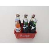 Mini Botellitas Coca Cola, Fanta Y Sprite Con Su Caja 90's 4