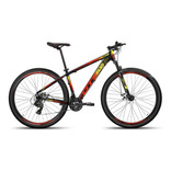 Mountain bike GTS PRO M5 Urban aro 29 19 câmbios Shimano cor preto/vermelho/amarelo