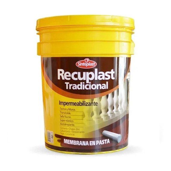 Membrana En Pasta Recuplast Tradicional 20 Lts Techos 