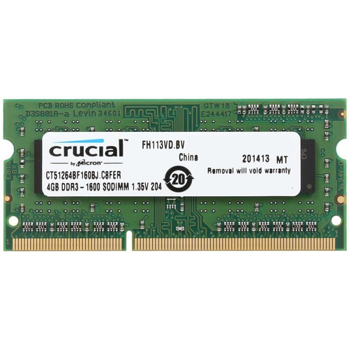 Memoria RAM color verde  4GB 1 Crucial CT51264BF160BJ