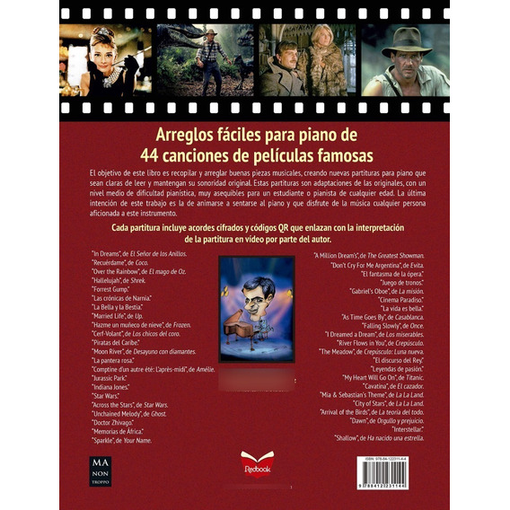 Libro Musica De Cine - Partituras Para Aficionados Al Piano