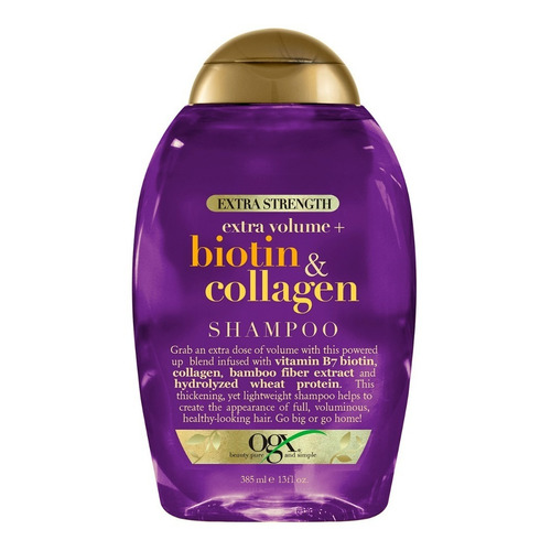 Ogx Shampoo Volumen Y Fuerza De Biotina Y Colageno   385ml