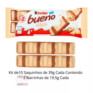 Kit Chocolates Kinder Bueno White - Original Ferrero Nfe