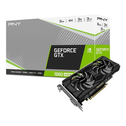 Tarjeta de video Nvidia PNY  GeForce GTX 16 Series GTX 1660 SUPER VCG16606SDFPPB 6GB