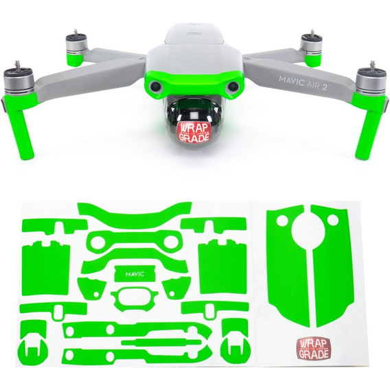 Skin De Vinilo Compatible Con Dji Mavic Air 2 Neon Verde