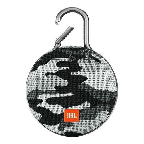 Parlante JBL Clip 3 portátil con bluetooth waterproof  black y white camouflage