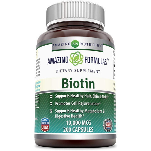 Biotina Premium Cabello Uñas 10,000 Mcg 200 Caps Eg Bb8 Sabor Sin Sabor