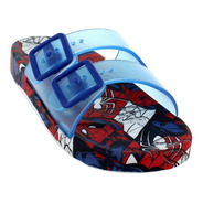 Marvel Spiderman Sandalia Chancla Slide Azul Niño 80739