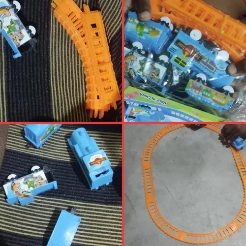 Trem Trenzinho À Pilha Com Trilhos Brinquedo Infantil Novo