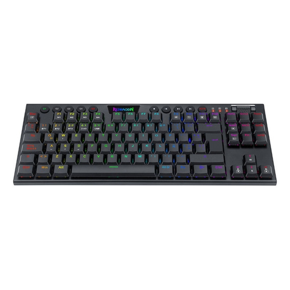 Teclado Mecánico Redragon Horus Tkl K621-rgb-sp Wireless Color del teclado Negro Idioma Español Latinoamérica