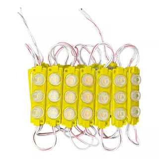 20 Módulos Tipo Chip Con 3 Leds Tipo Sombrero Luz Amarillo