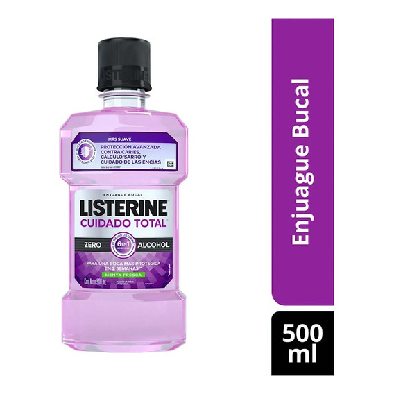 Enjuague Bucal Listerine Cuidado Total Zero X 500ml