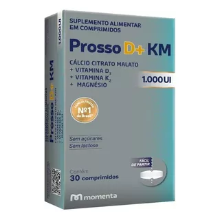 Prosso D+ Km 1.000ui C/ 30 Comprimidos Sabor Sem Sabor