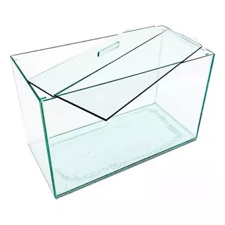 Aquário Retangular N4 Para Peixes 11 Litros 35x17x22cm Vidro