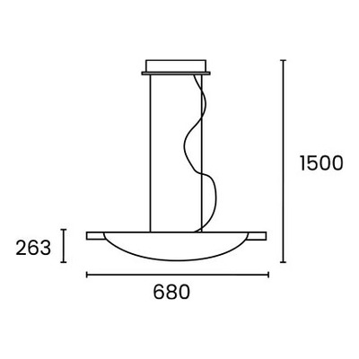 Colgante Led Mekele S Simil Madera 68cm Diseño 10w Dab