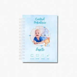 Cuaderno Control Pediátrico Niños Personalizado Celeste (1)