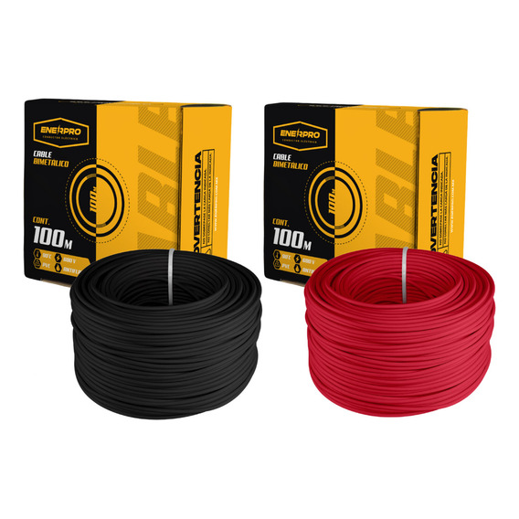 Combo: 2 Rollos Cal. 12 Negro Y Rojo Cable Thw 100m