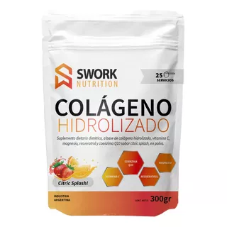 Suplemento En Polvo Swork Nutrition  Colágeno Hidrolizado Colágeno Hidrolizado Sabor Citric Splash En Doypack De 300gr