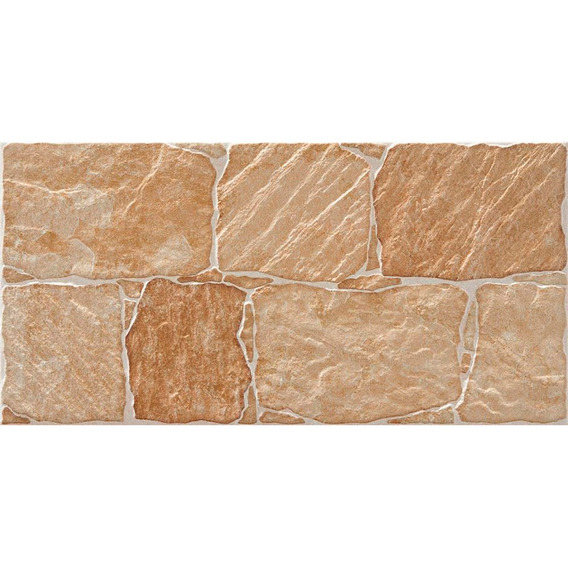 Revestimiento Español Tipo Piedra Ikutu Beige 25x50 Mate 