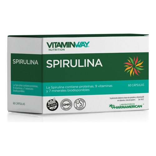 Spirulina Suplemento Dietario Vitamin Way X 60 Capsulas