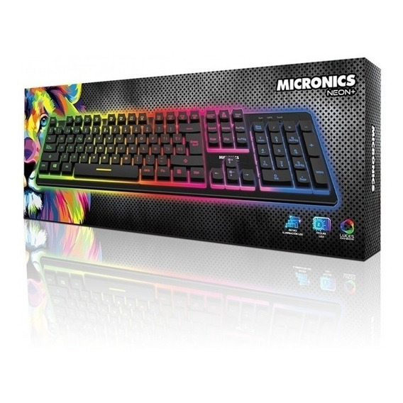 Teclado Gamer Neon+ - Mic K709+ Sistema Waterproof