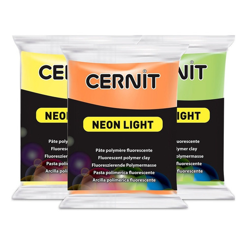 Cernit Neon Light Arcilla Polimérica 56 G Colores A Elección Color Verde