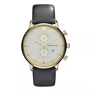 Reloj Análogo Marca Armani Modelo: Ar0386 Color Oro / Negro 