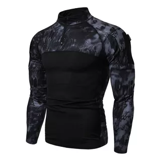 Camisa-remera Táctica Combate Militar Talle Xxxl Negro Serp