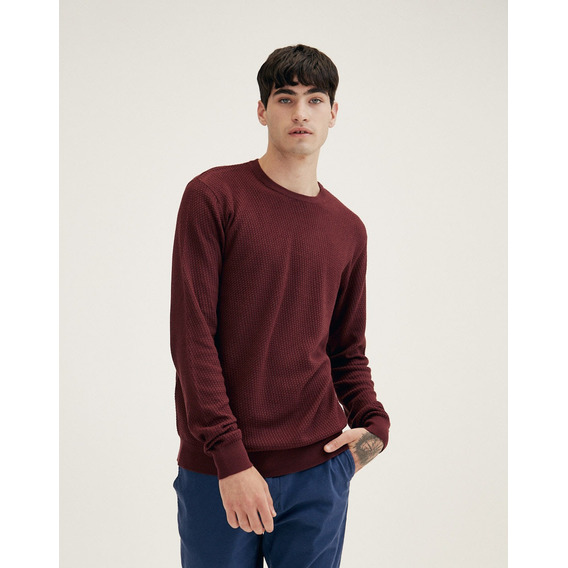 Sweater Holme, Hombre, Cuello Redondo, Algodón, Bordo Equus