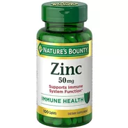 Zinc 50mg Natures Bounty X100 P - Unidad a $39900