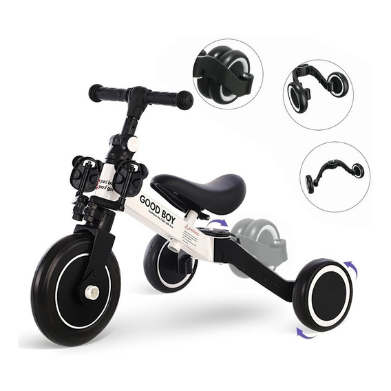 Triciclo 3 En 1 Para Niños Bicicleta Equilibro Con Pedales